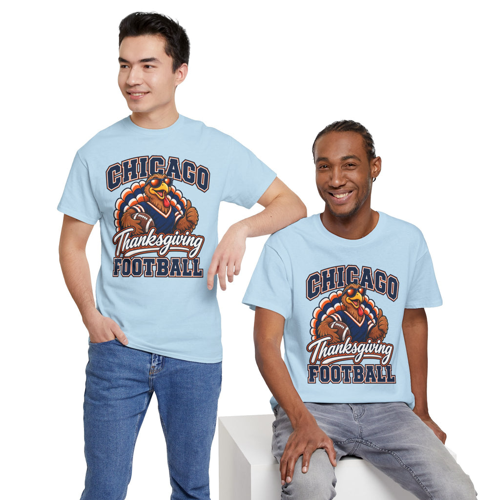 Chicago Thanksgiving Football T-Shirt — Turkey Mascot Game Day Tee
