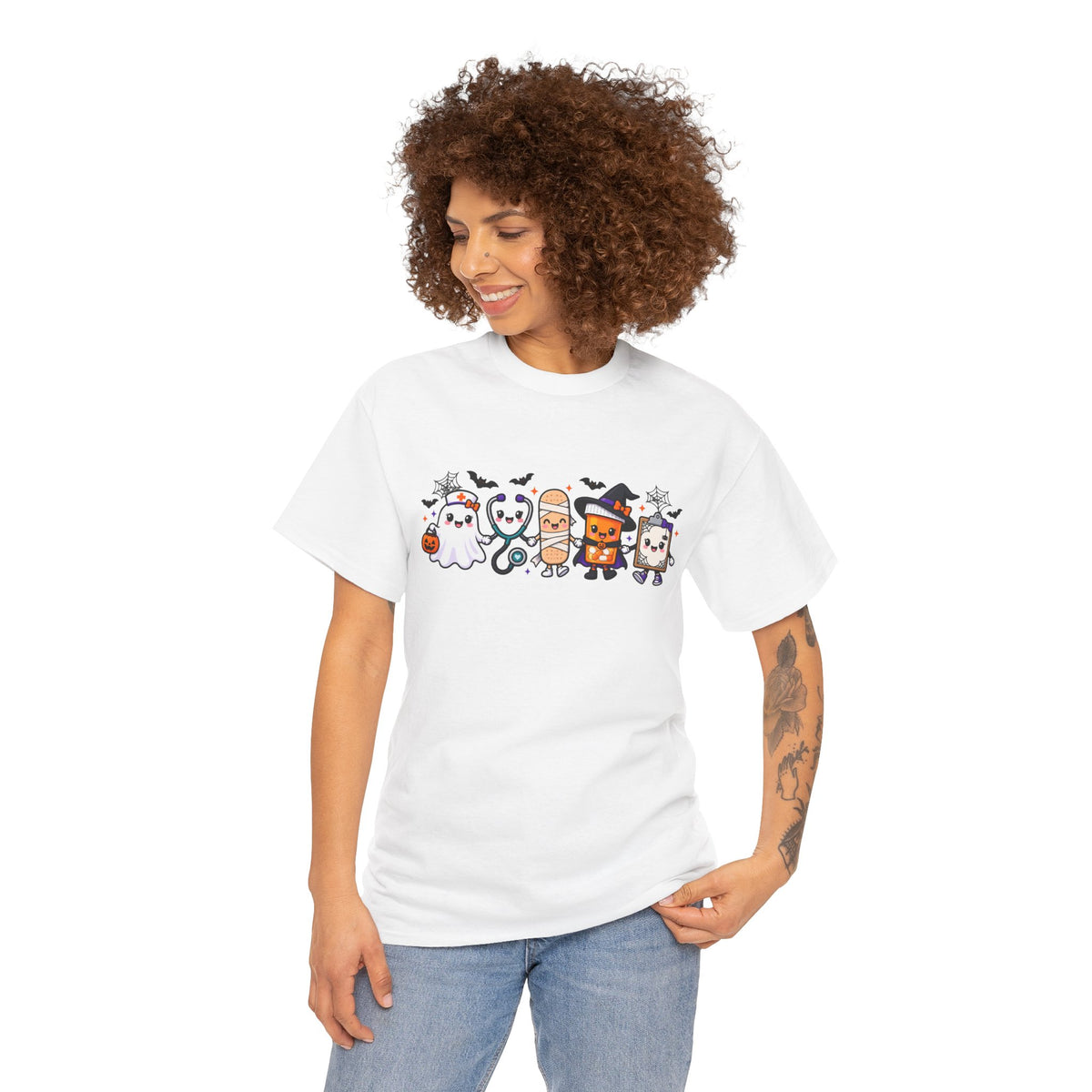 Halloween Candy Characters Tee — Cute Trick-or-Treat Ghosts & Candy Corn Shirt