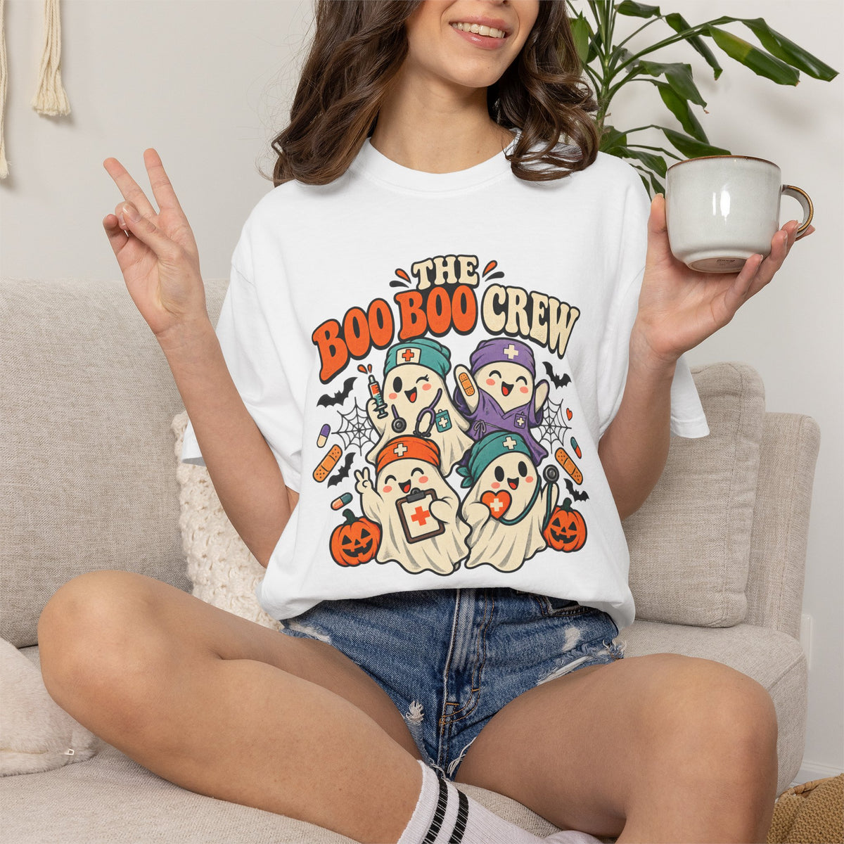 Halloween 'The Boo Boo Crew' Graphic T-Shirt