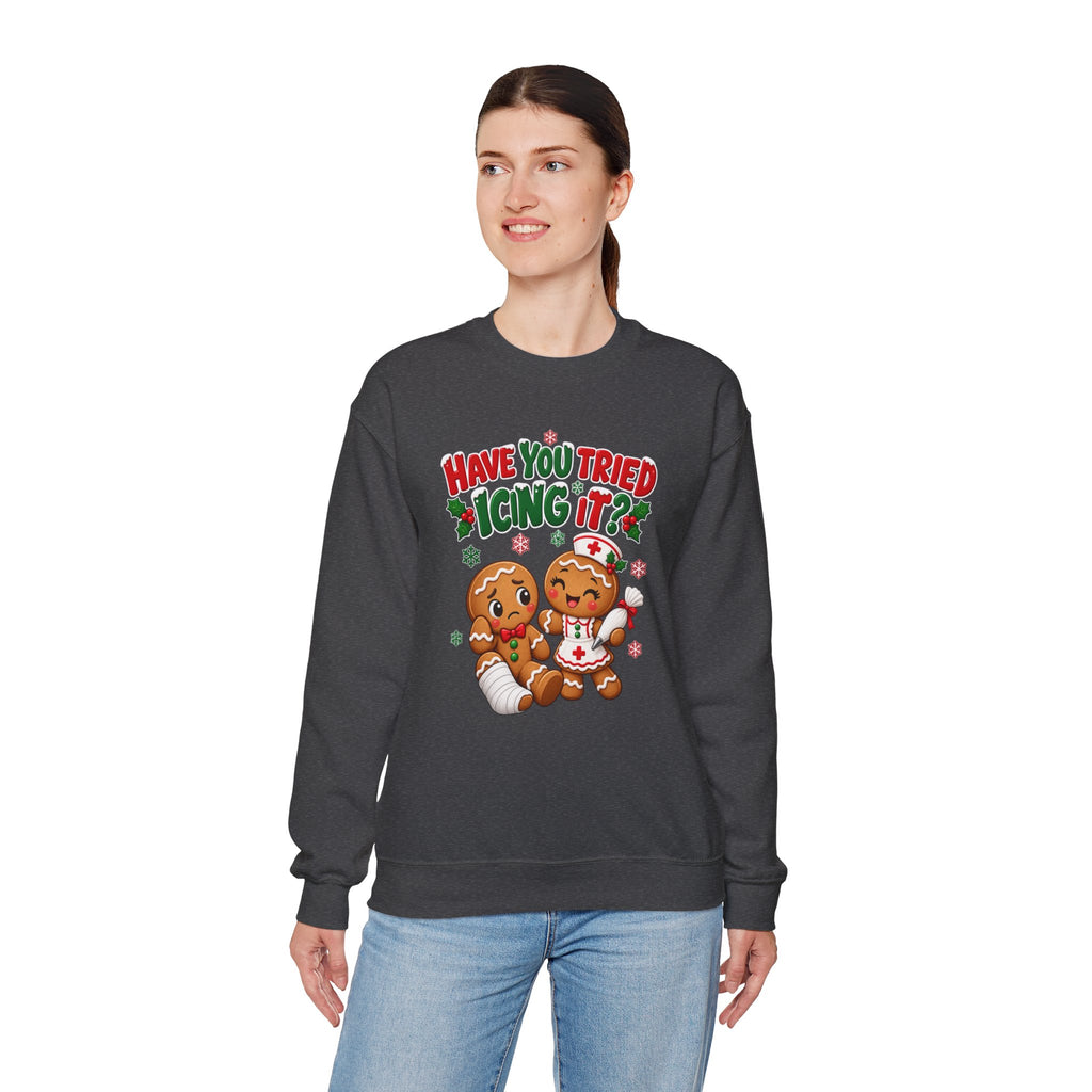 Have You Tried Icing It? Gingerbread Couple Christmas Sweatshirt