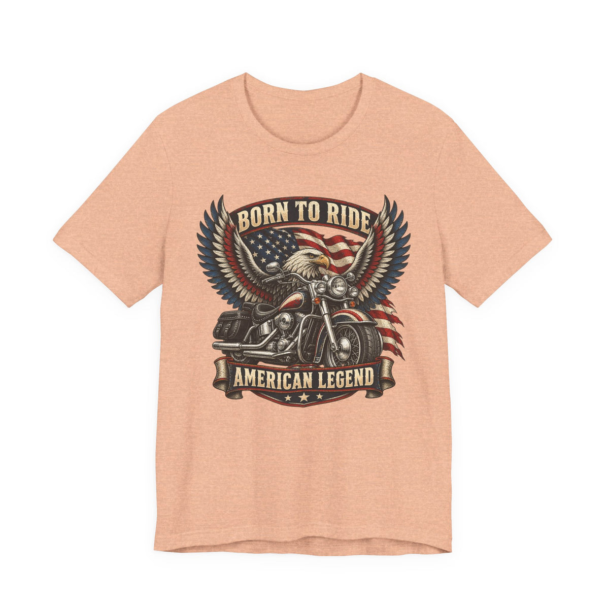 Born to Ride Eagle Motorcycle Tee — American Legend Patriotic T-Shirt