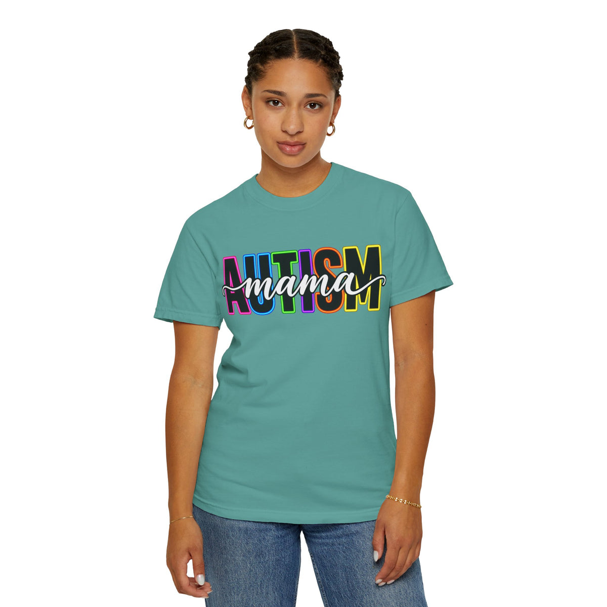 Autism Mama T-Shirt — Colorful Pride Support Tee for Moms