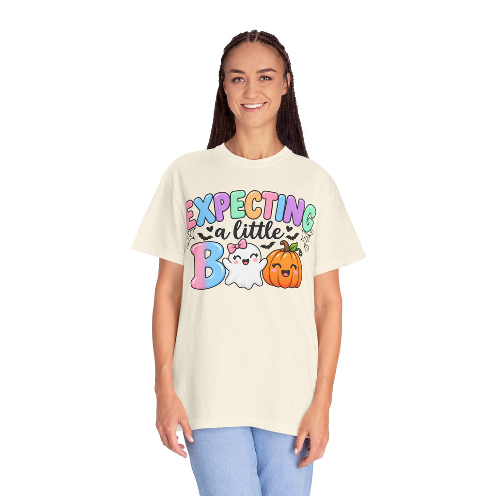 Expecting a Little Boo Maternity T-Shirt — Cute Halloween Pregnancy Tee