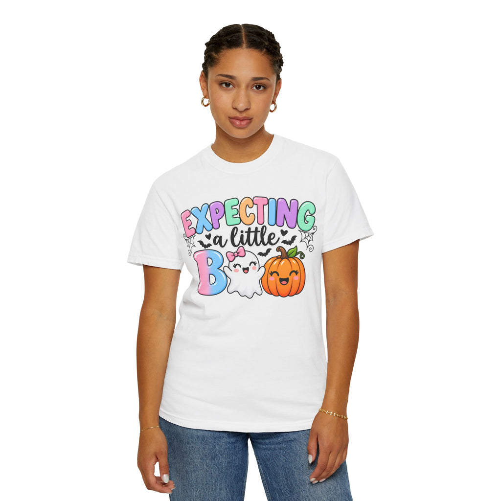 Expecting a Little Boo Maternity T-Shirt — Cute Halloween Pregnancy Tee