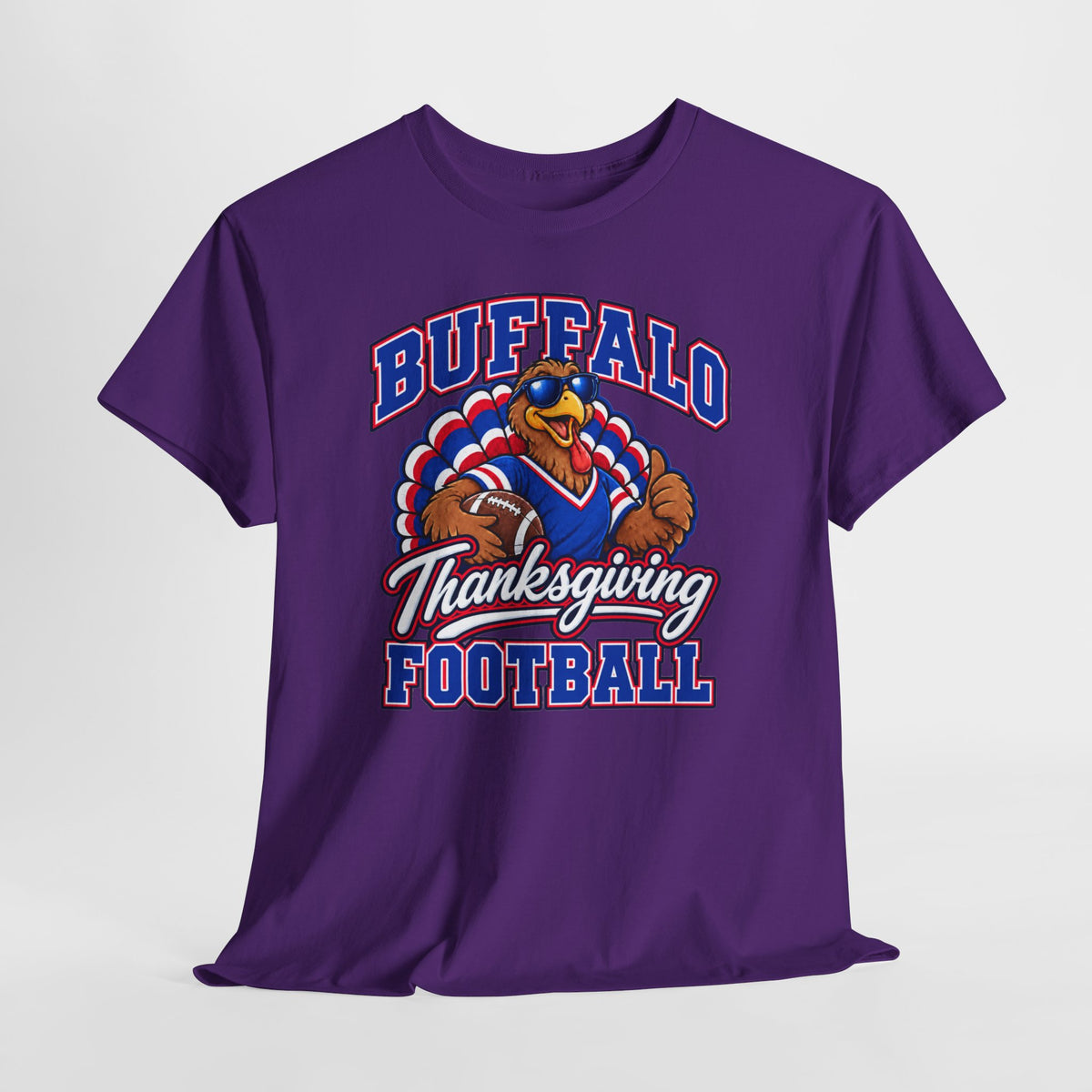 Buffalo Thanksgiving Football T-Shirt — Turkey Mascot Game Day Tee