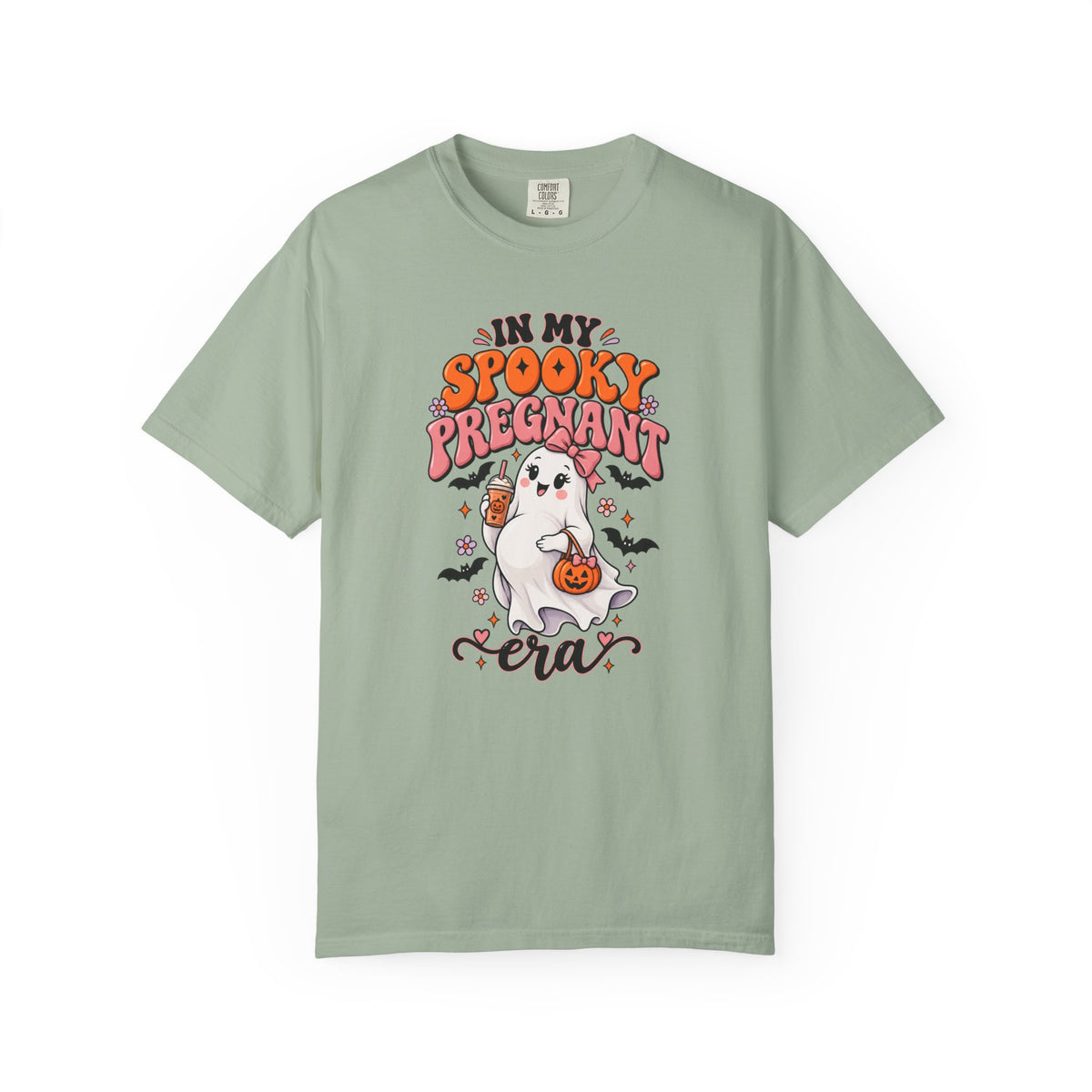 Pregnant Halloween T-Shirt — "In My Spooky Pregnant Era" Cute Ghost Maternity Tee