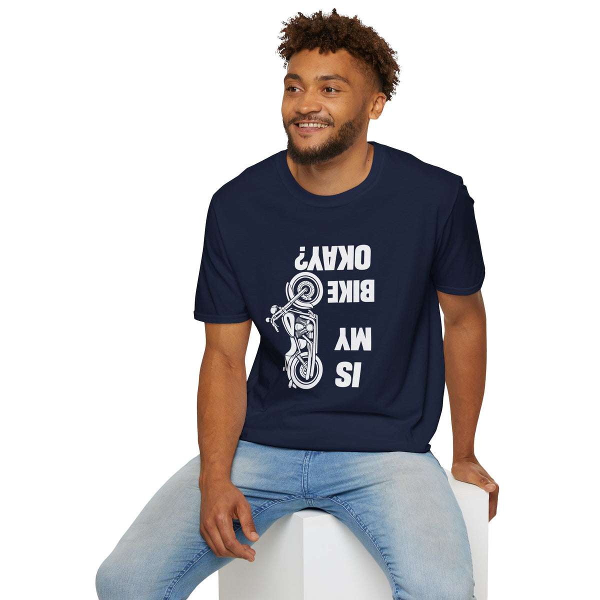 Motorcycle T‑Shirt — "Is My Bike Okay?" Bold Biker Tee