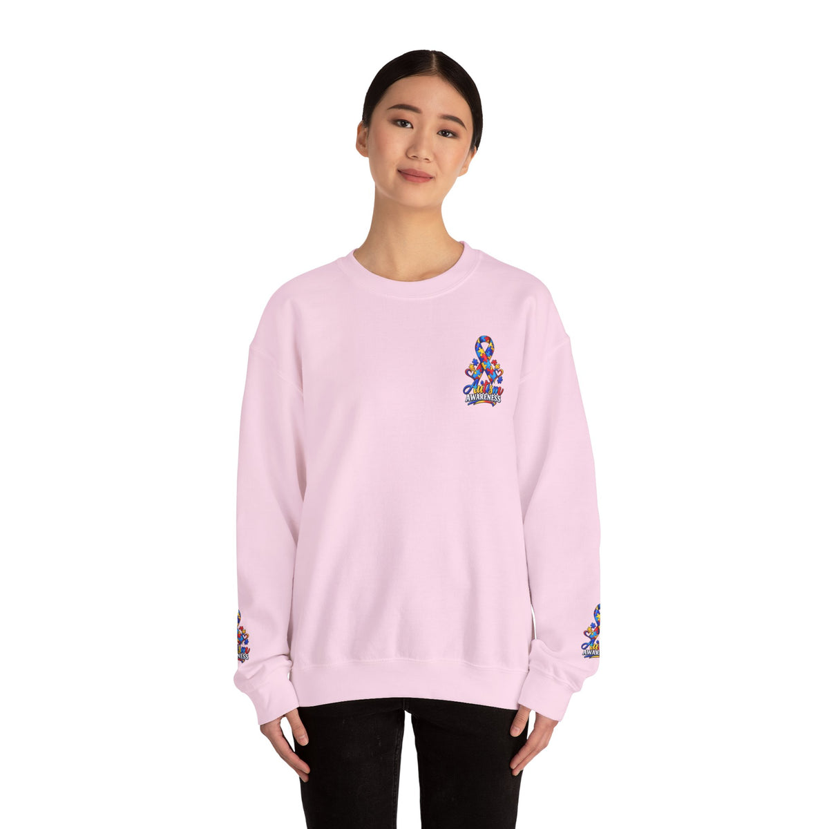 Autism Awareness Crewneck Sweatshirt — Color Outside the Lines Design