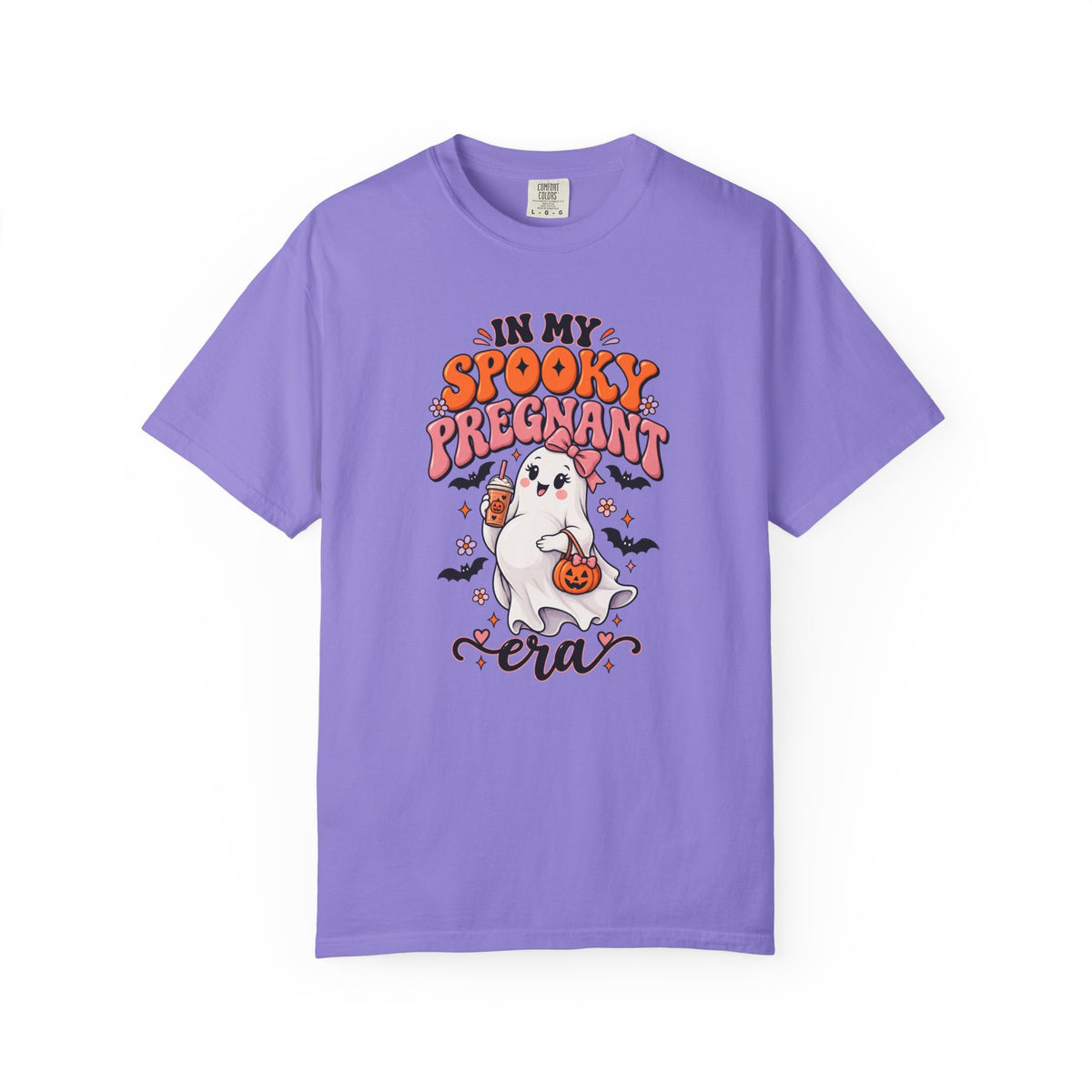 Pregnant Halloween T-Shirt — "In My Spooky Pregnant Era" Cute Ghost Maternity Tee