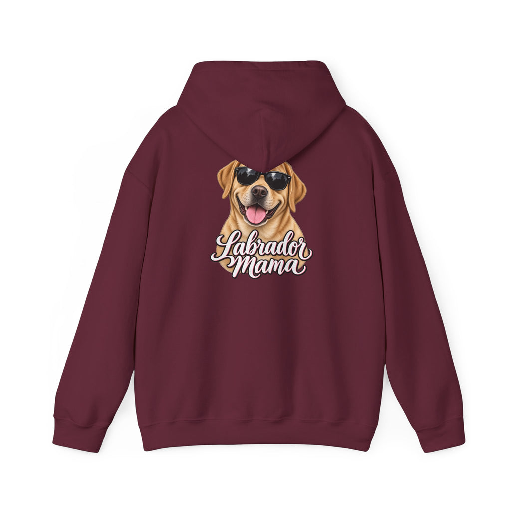 Labrador Mama Hoodie — Dog Mom Sweatshirt with Cute Sunglasses Lab Design