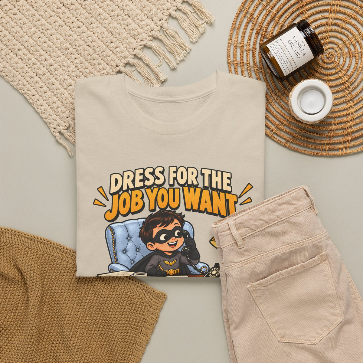 Dress for the Job You Want T-Shirt — Motivational Office Career Tee