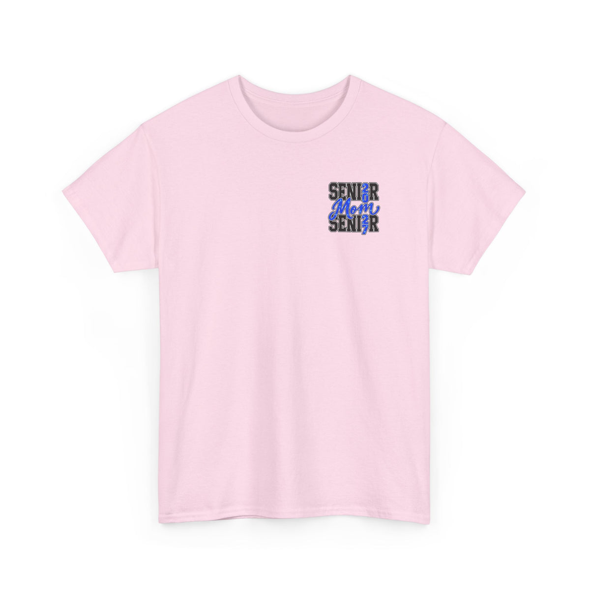 Senior Mom 2027 T-Shirt — Back Print Proud Senior Parent Tee