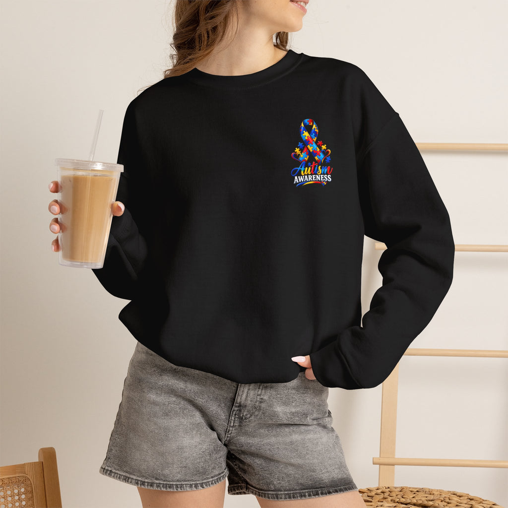 Autism Awareness Ribbon Crewneck Sweatshirt