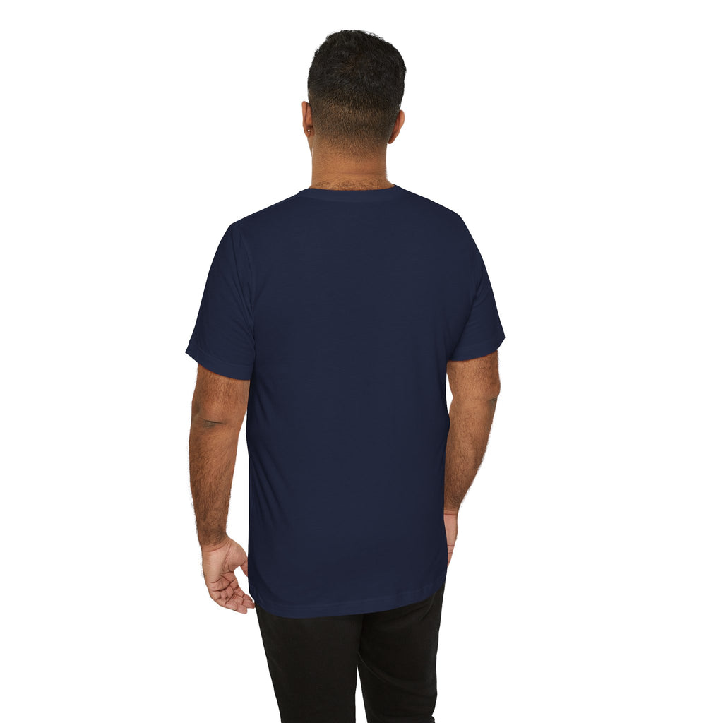 Autism Awareness Ribbon Chest Tee — 'Different, Not Less' Short Sleeve T-Shirt