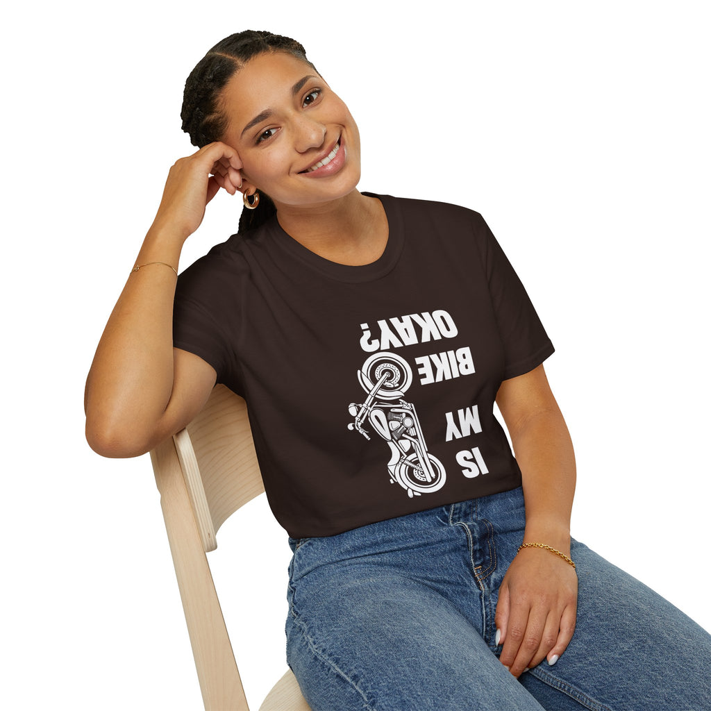 Motorcycle T‑Shirt — "Is My Bike Okay?" Bold Biker Tee