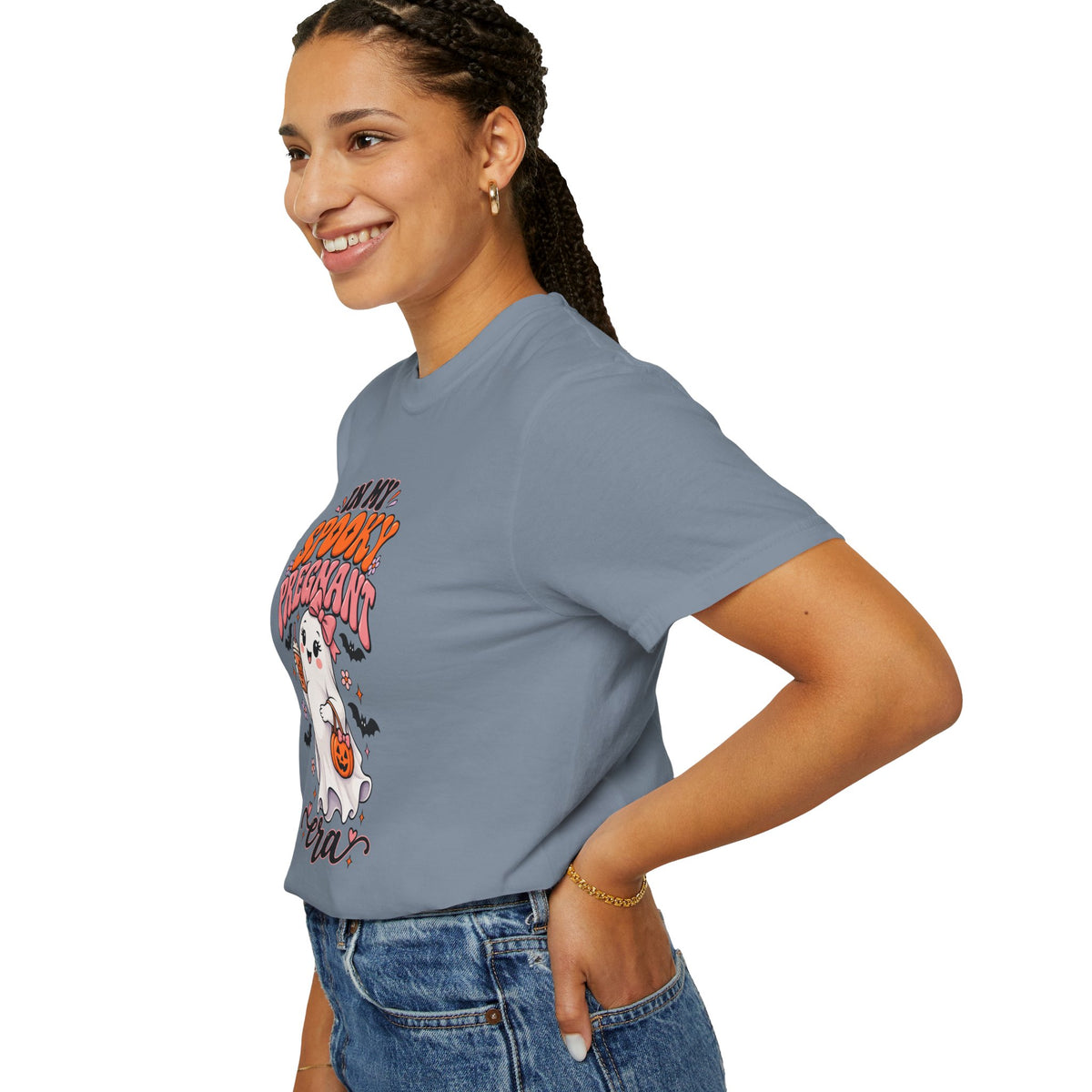 Pregnant Halloween T-Shirt — "In My Spooky Pregnant Era" Cute Ghost Maternity Tee