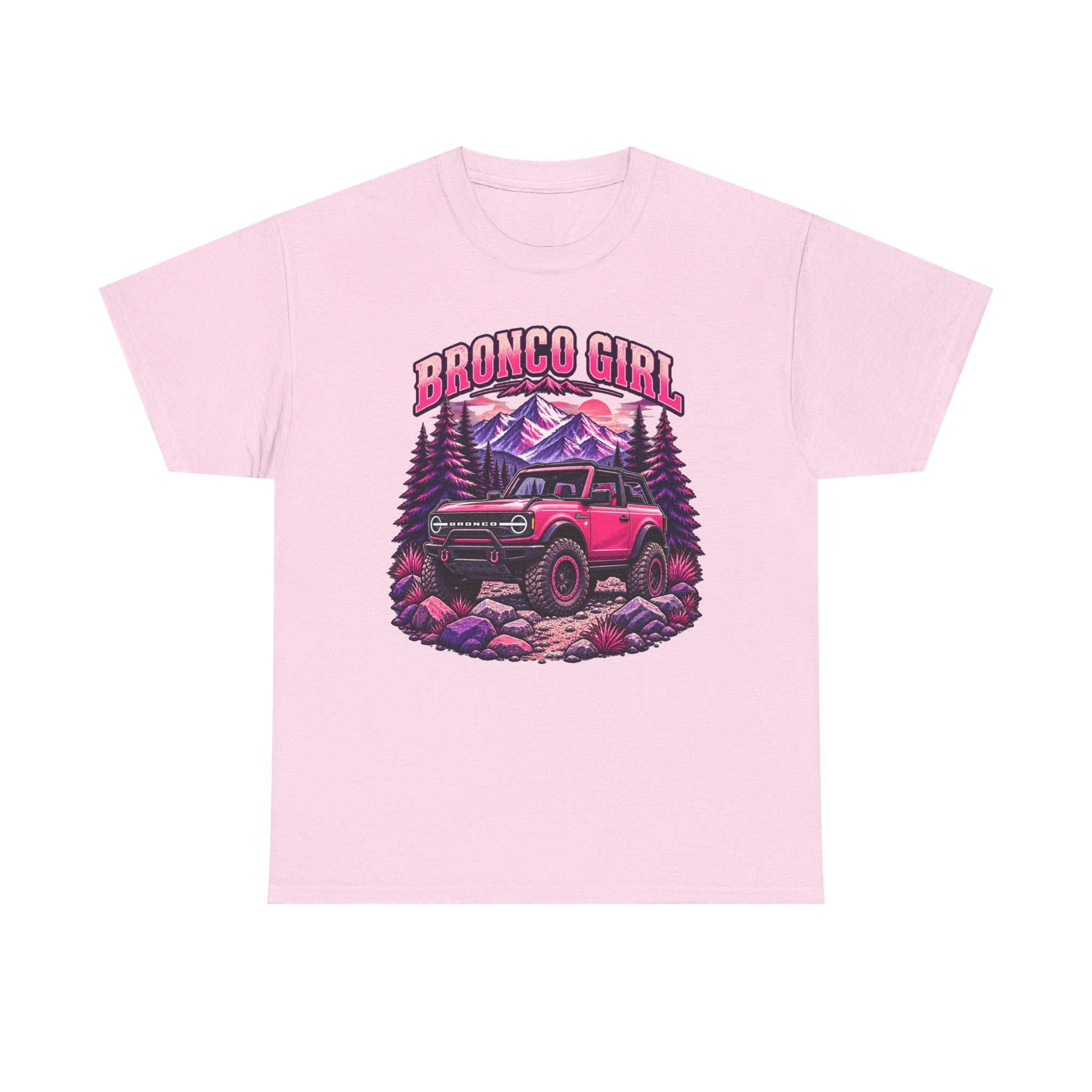 Bronco Girl T-Shirt – Pink Off-Road Truck Graphic Tee