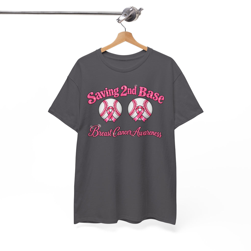 Saving 2nd Base Breast Cancer Awareness T-Shirt