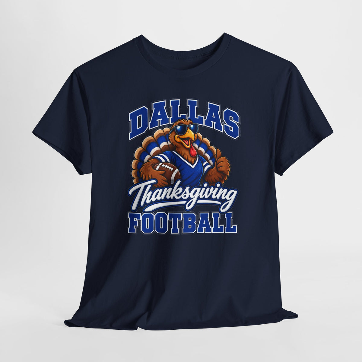 Dallas Thanksgiving Football T-Shirt — Turkey Mascot Game Day Tee