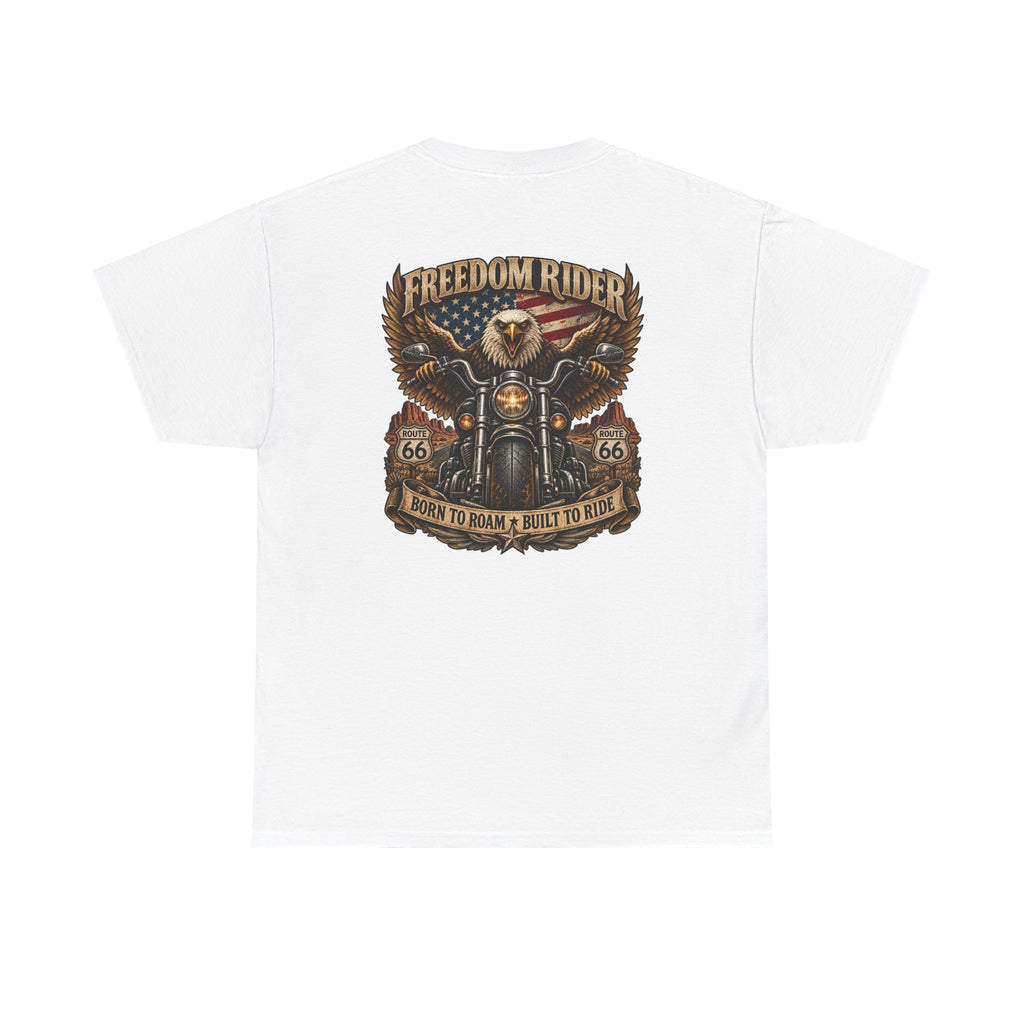 Freedom Rider Motorcycle T‑Shirt — Born to Roam Vintage Biker Tee