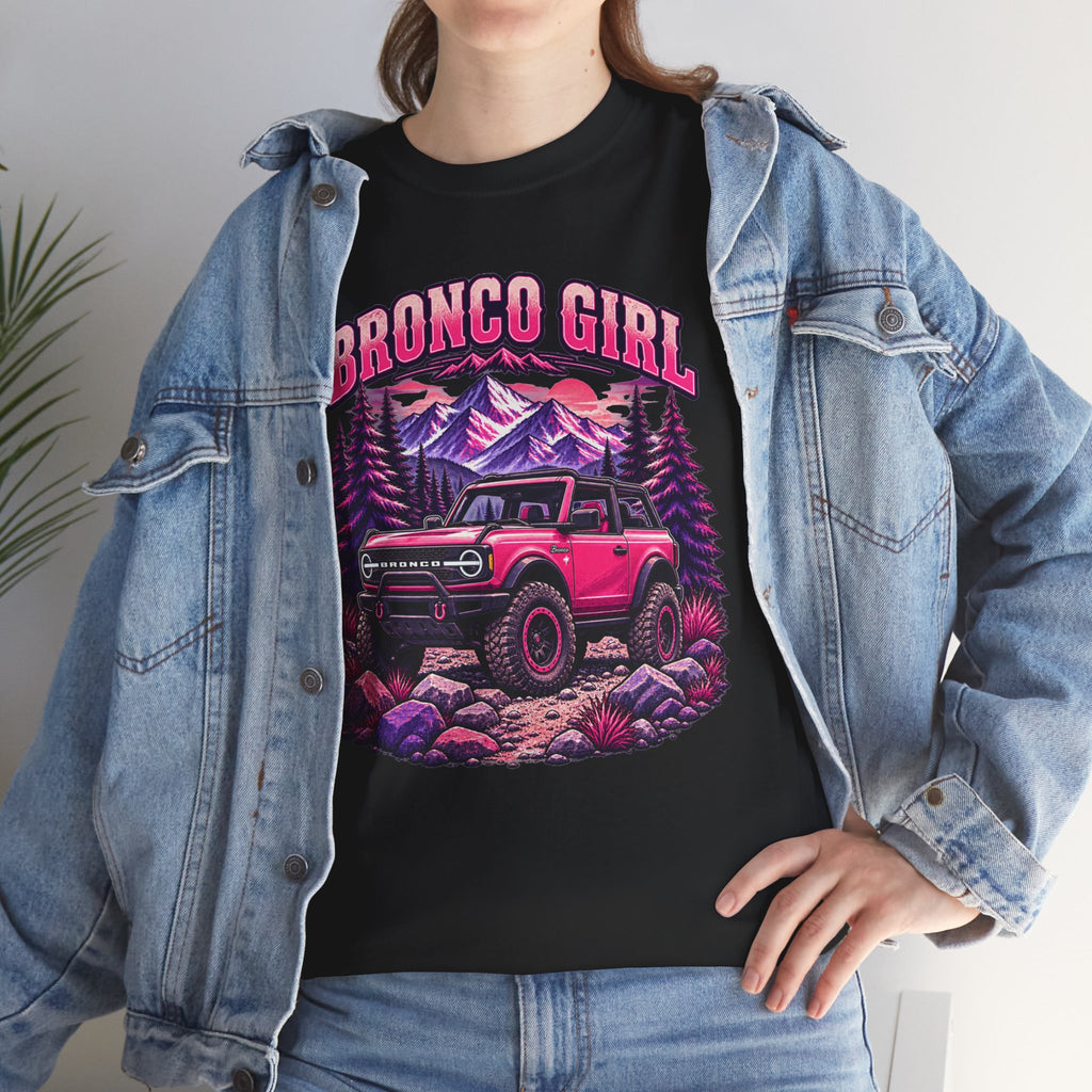 Bronco Girl T-Shirt – Pink Off-Road Truck Graphic Tee