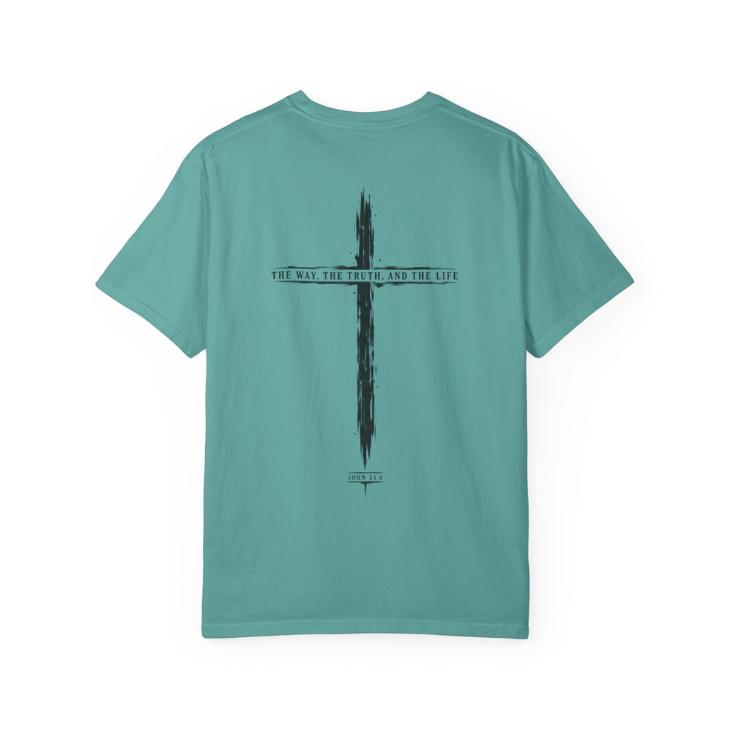 Christian Cross T-Shirt — 'The Way, The Truth, The Life' Religious Tee