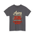 Aging: When Your Brain Says “We Ride at Dawn” Funny Graphic Tee