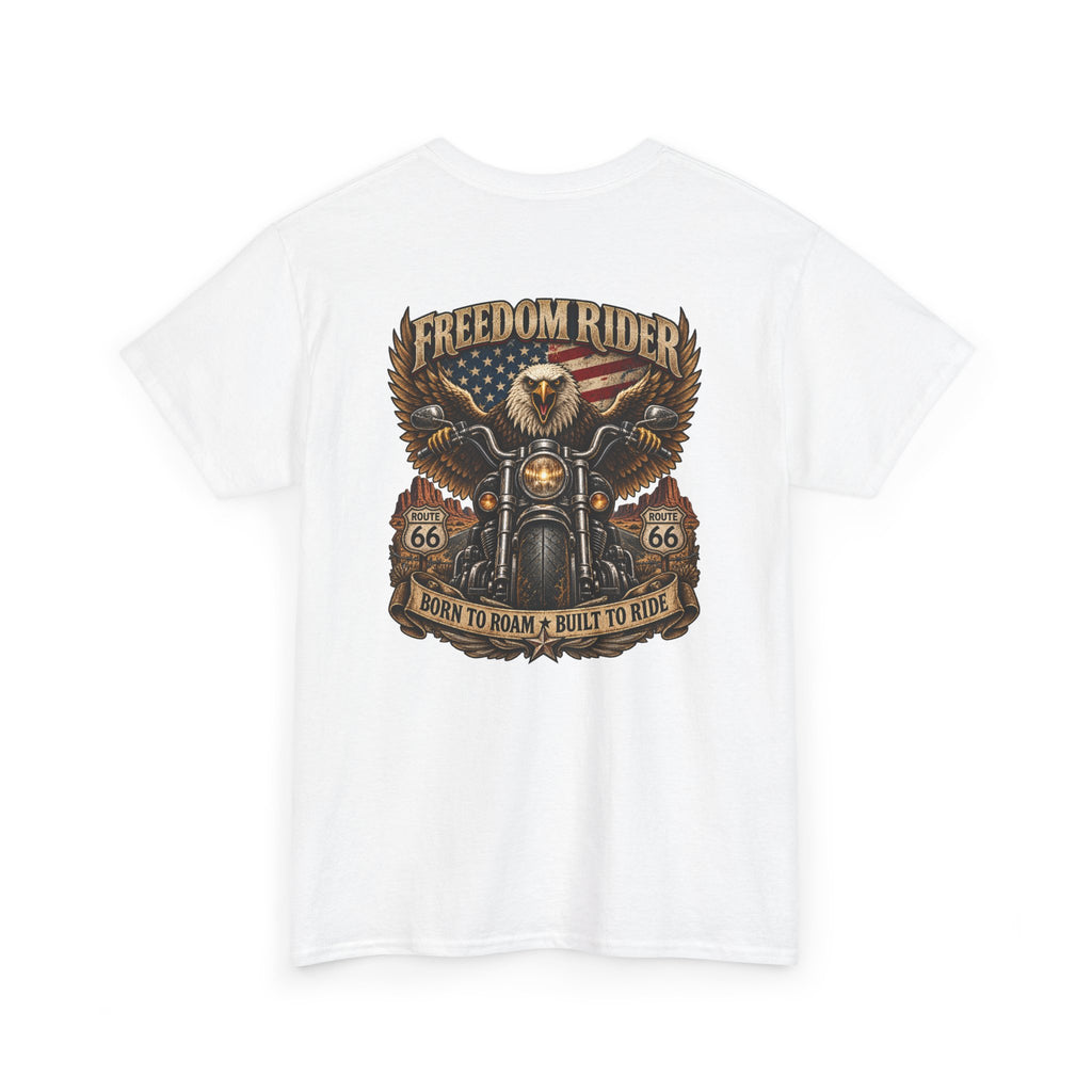 Freedom Rider Motorcycle T‑Shirt — Born to Roam Vintage Biker Tee