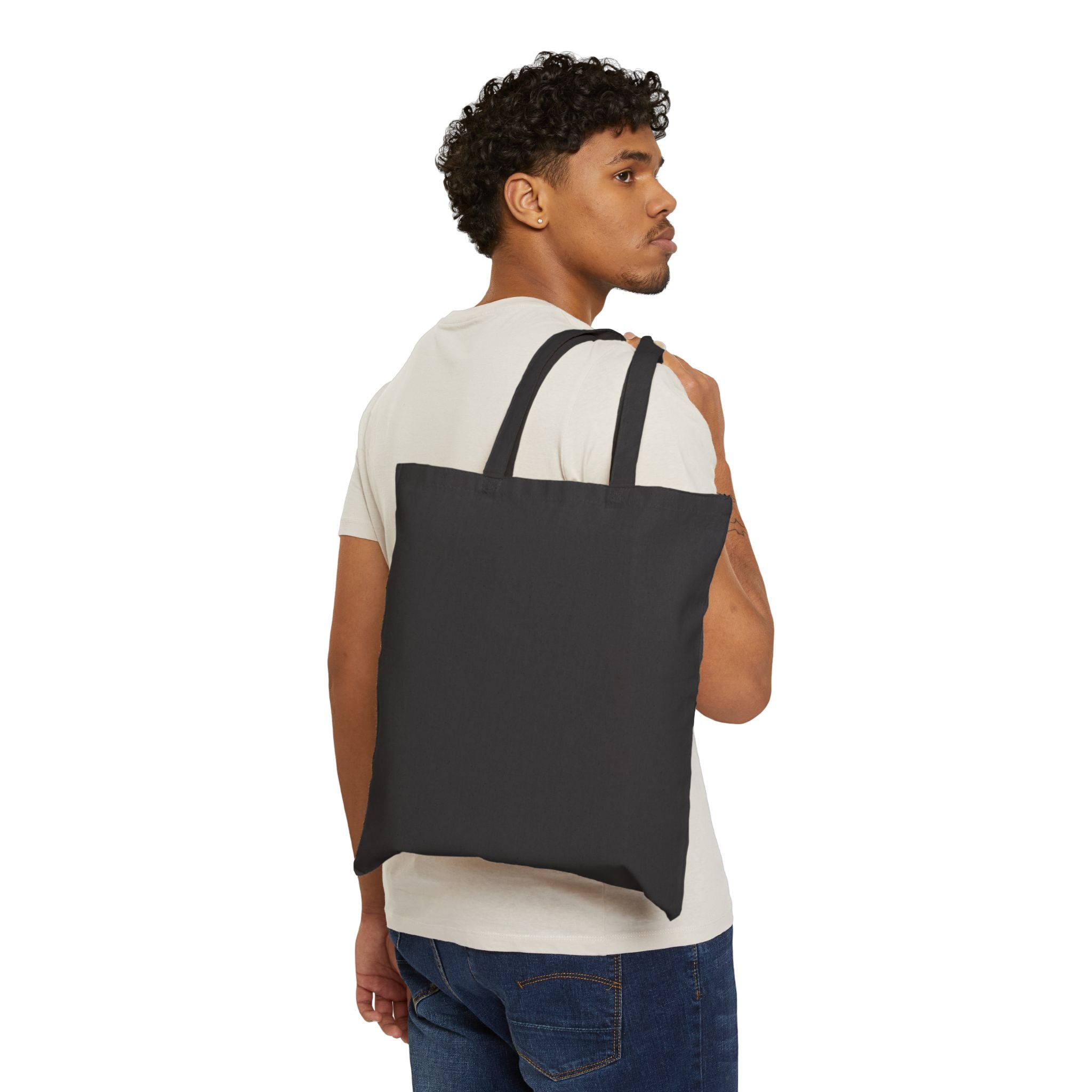 Eco Canvas Tote — Colorful Floral Buddha Design