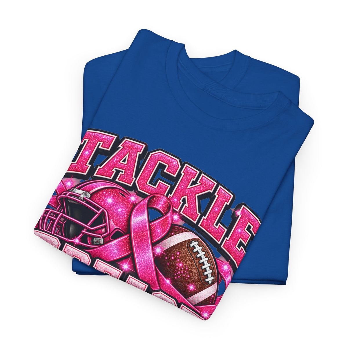 T-Shirt — "Tackle Breast Cancer" Pink Football Awareness Tee