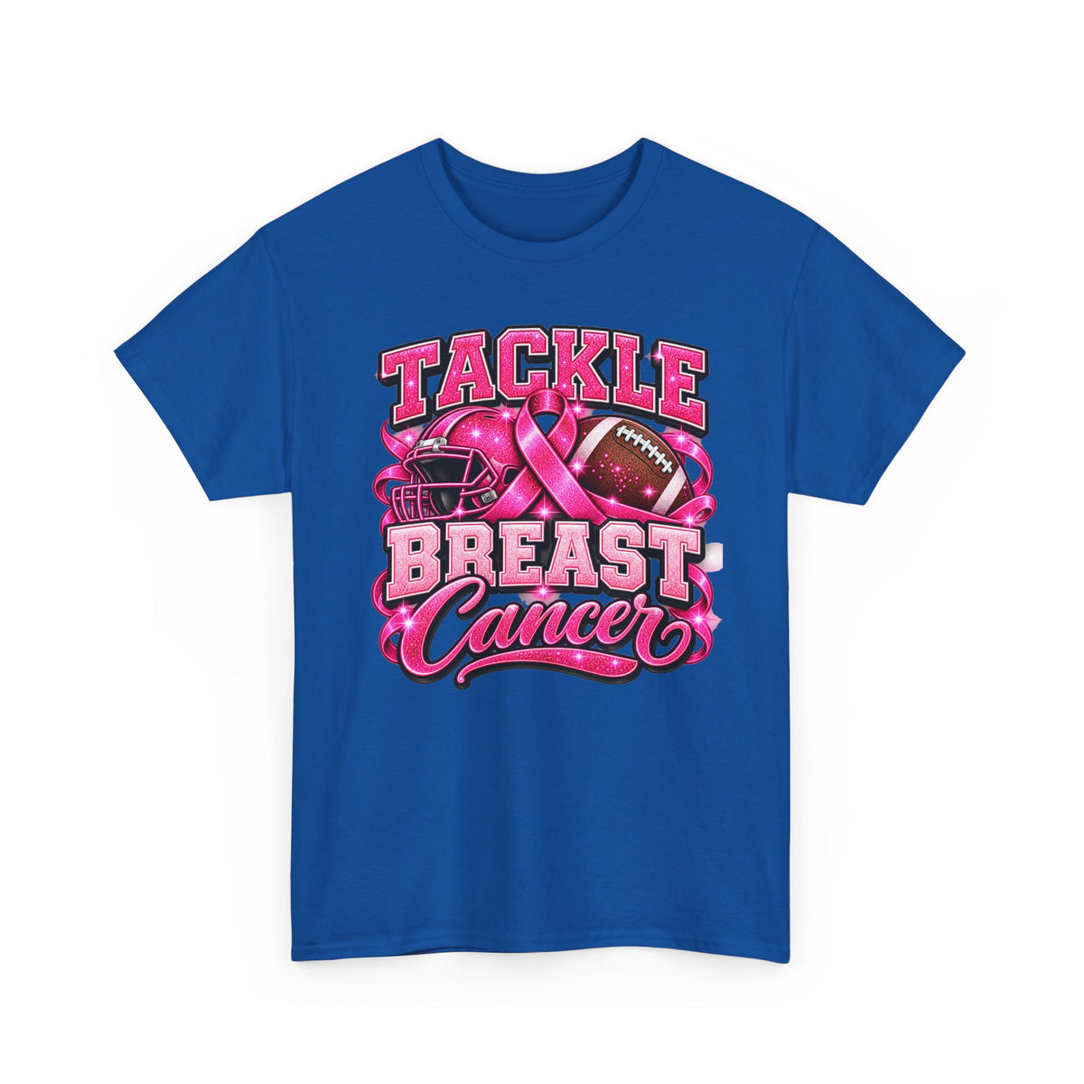 T-Shirt — "Tackle Breast Cancer" Pink Football Awareness Tee