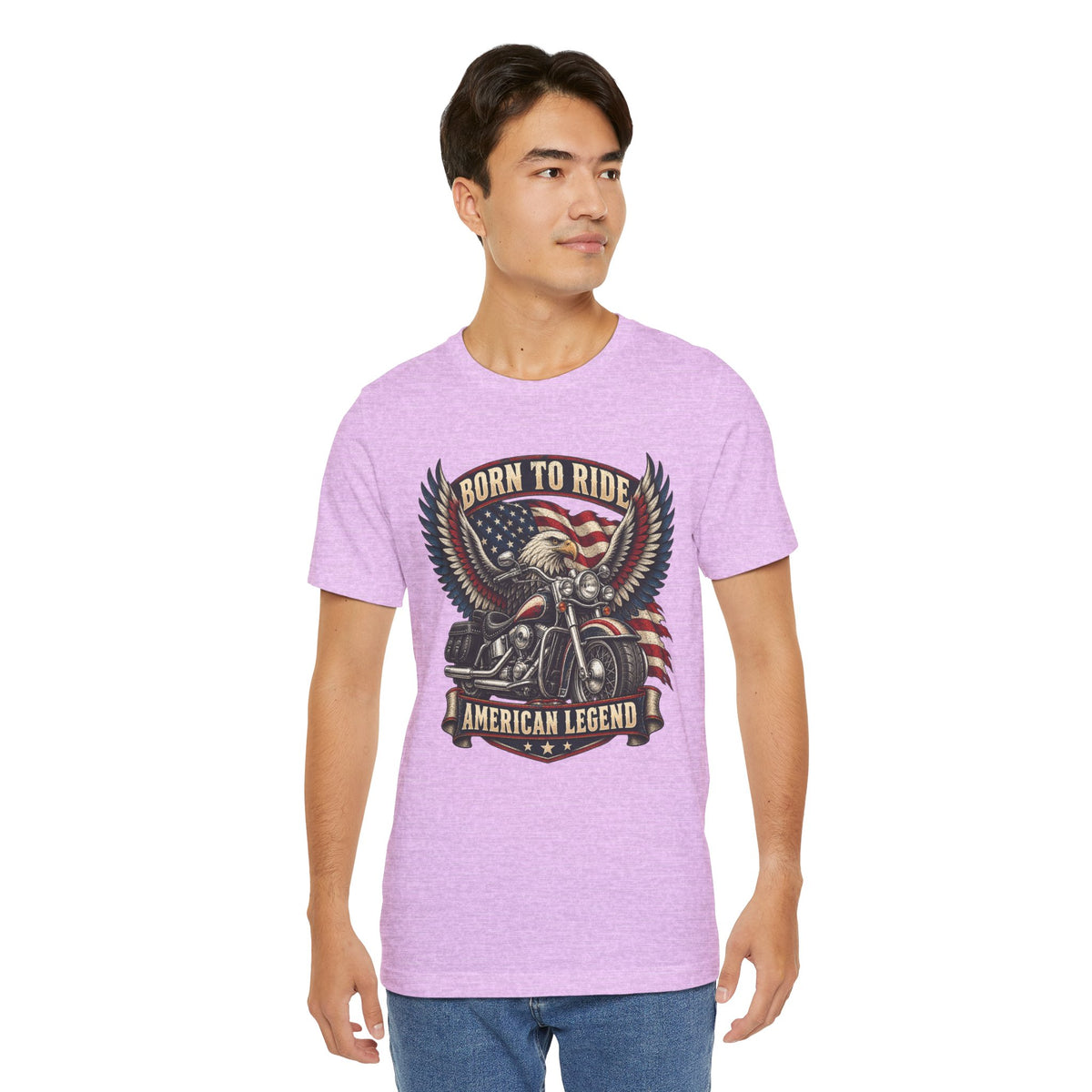 Born to Ride Eagle Motorcycle Tee — American Legend Patriotic T-Shirt