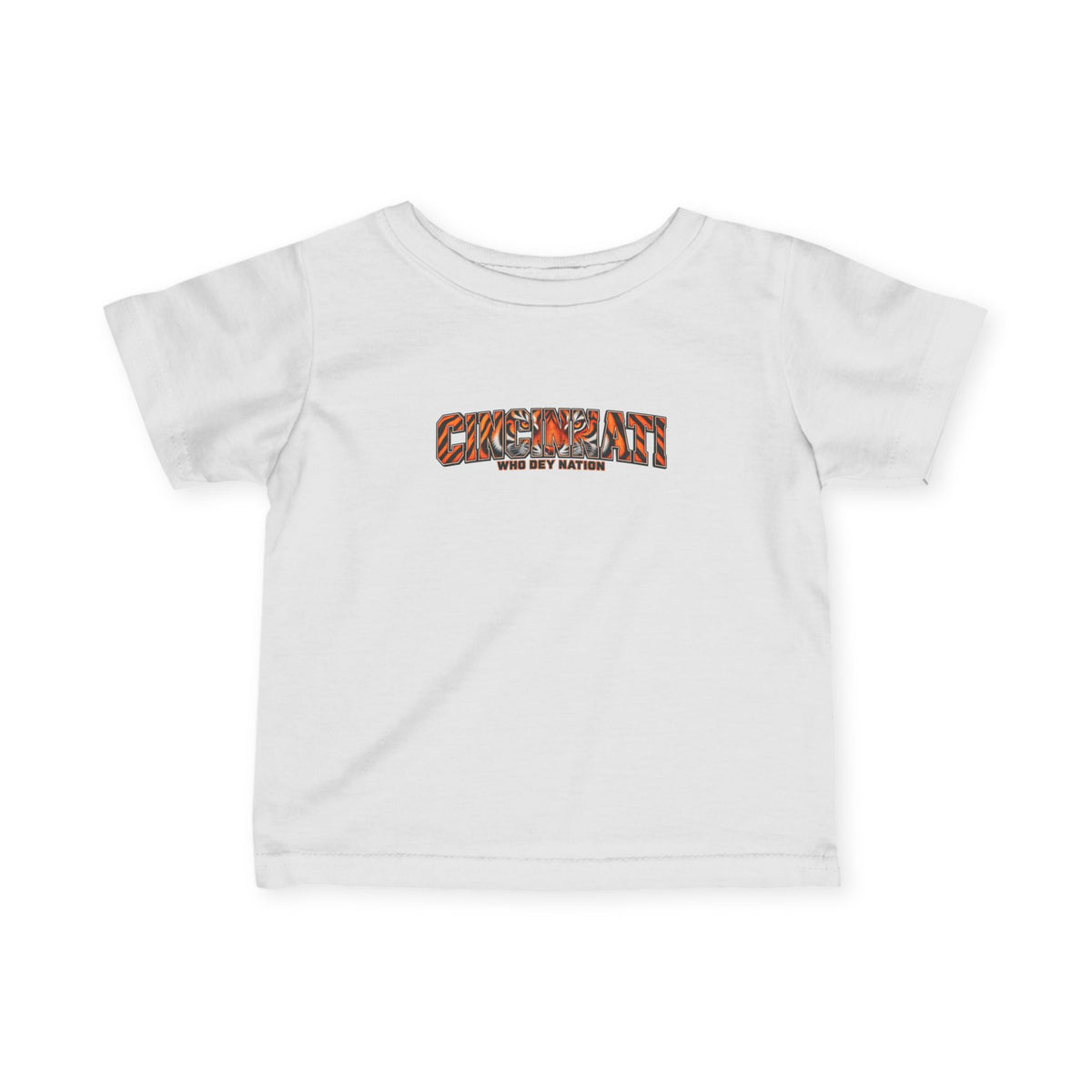 Infant Tee — "CINCINNATI" Tiger Print Baby Shirt