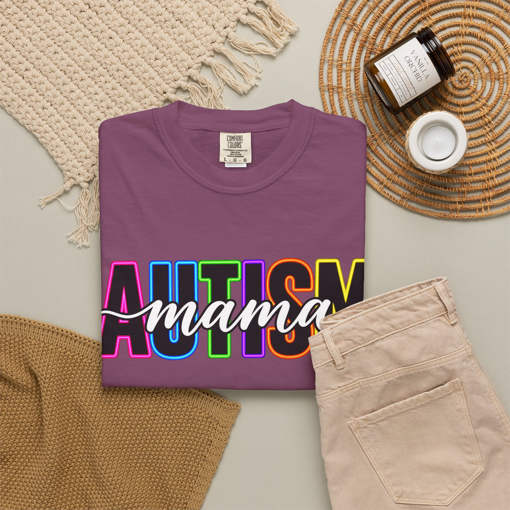 Autism Mama T-Shirt — Colorful Pride Support Tee for Moms