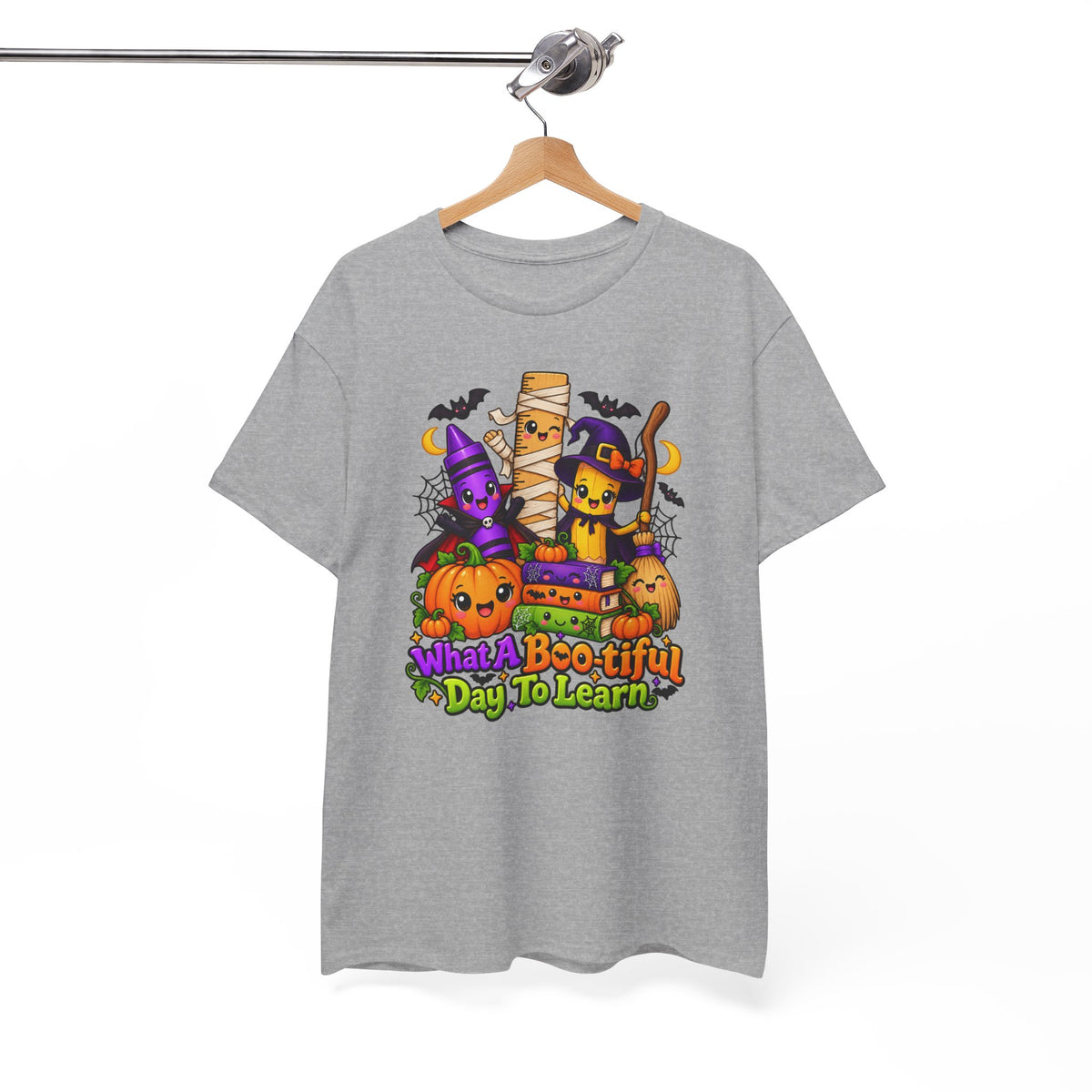 Halloween Teacher Tee — "What A Boo-tiful Day To Learn" Kids' Classroom Shirt