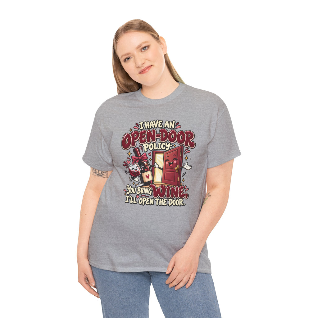 Open-Door Policy Wine Lover T-Shirt