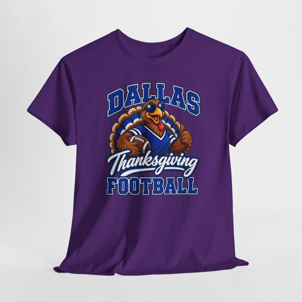 Dallas Thanksgiving Football T-Shirt — Turkey Mascot Game Day Tee
