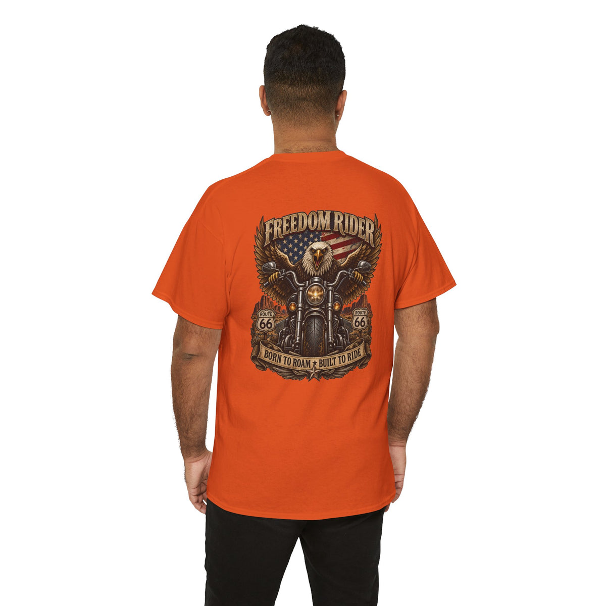 Freedom Rider Motorcycle T‑Shirt — Born to Roam Vintage Biker Tee