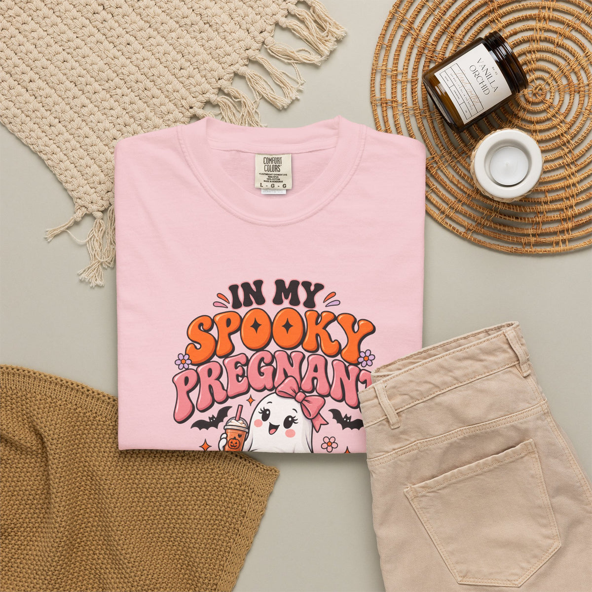 Pregnant Halloween T-Shirt — "In My Spooky Pregnant Era" Cute Ghost Maternity Tee