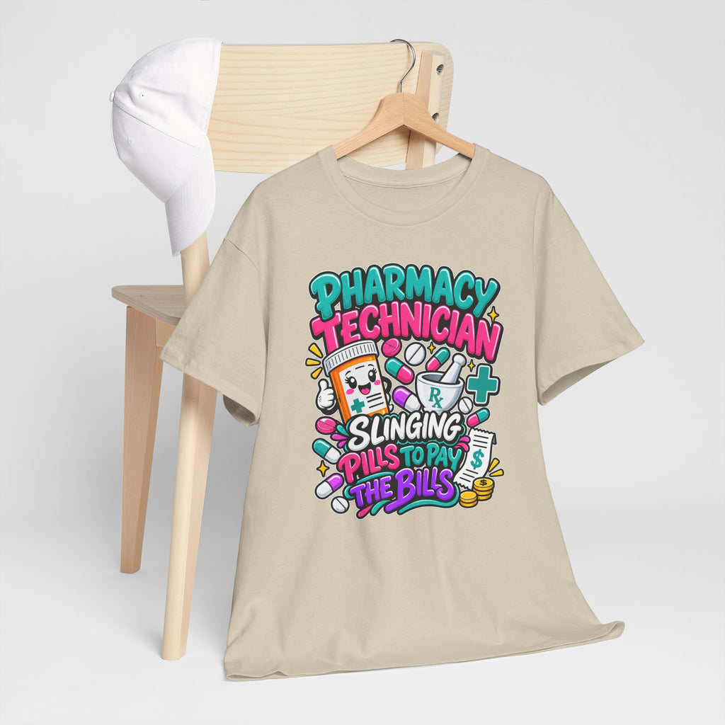 Pharmacy Technician T‑Shirt — "Slinging Pills to Pay the Bills" Graphic Tee