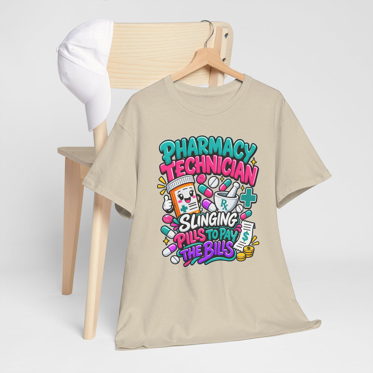 Pharmacy Technician T‑Shirt — "Slinging Pills to Pay the Bills" Graphic Tee