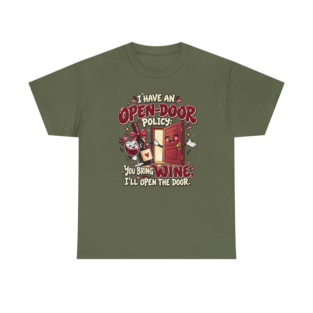 Open-Door Policy Wine Lover T-Shirt