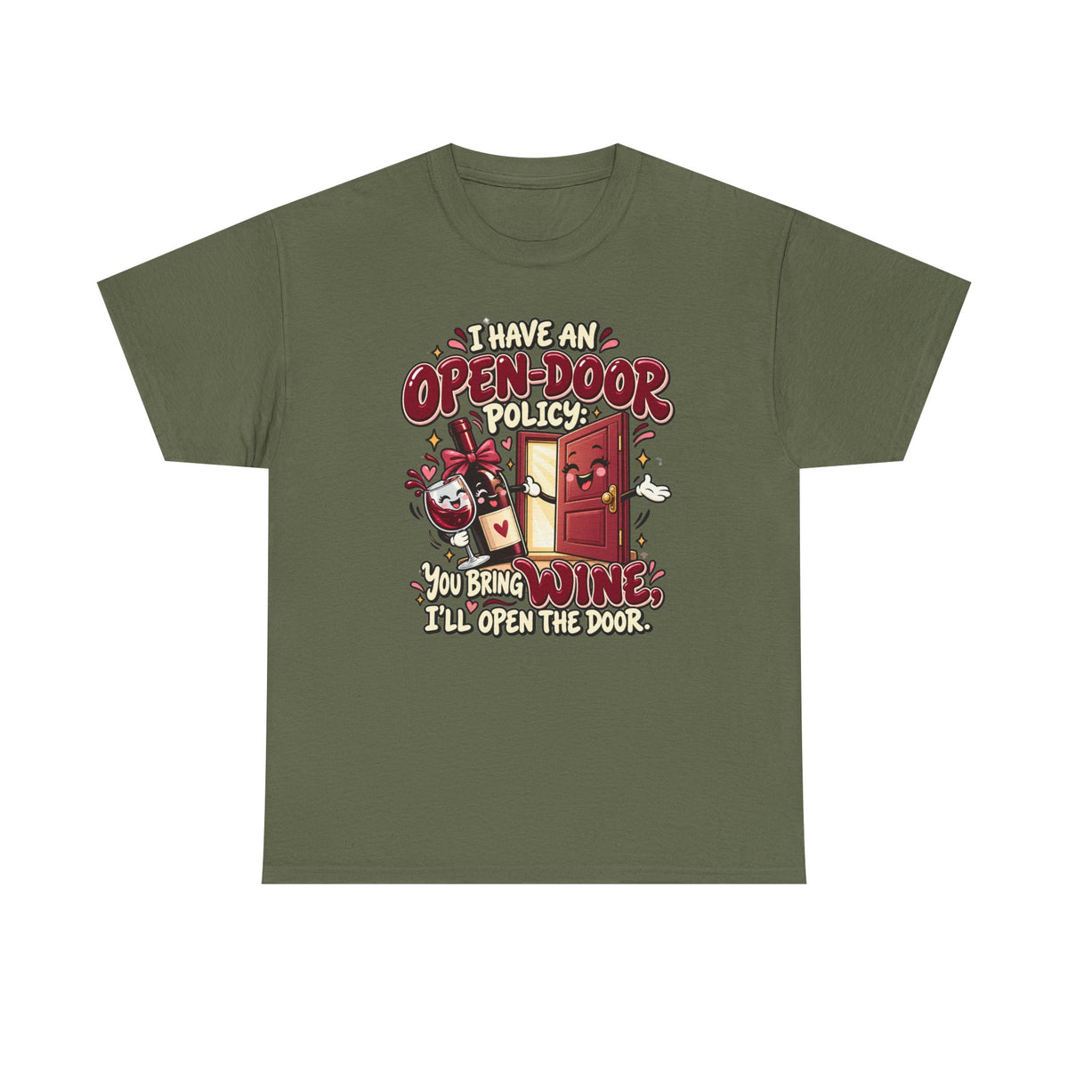 Open-Door Policy Wine Lover T-Shirt