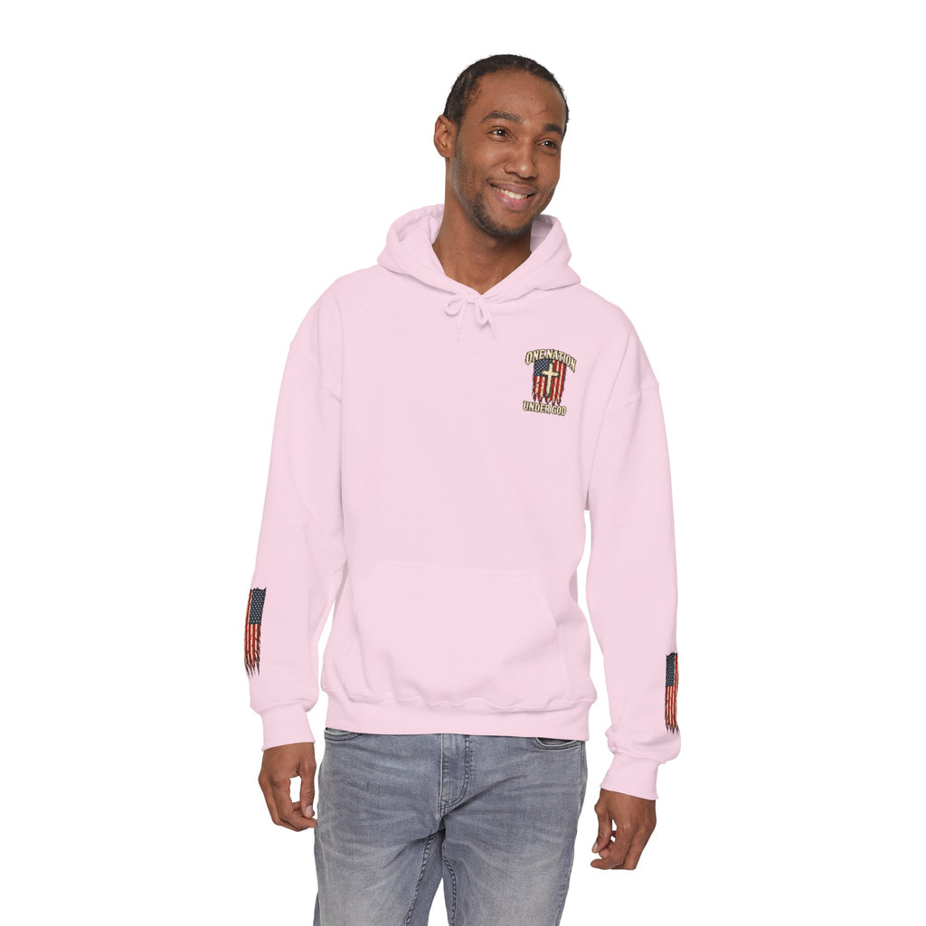One Nation Under God Patriotic Cross Hoodie
