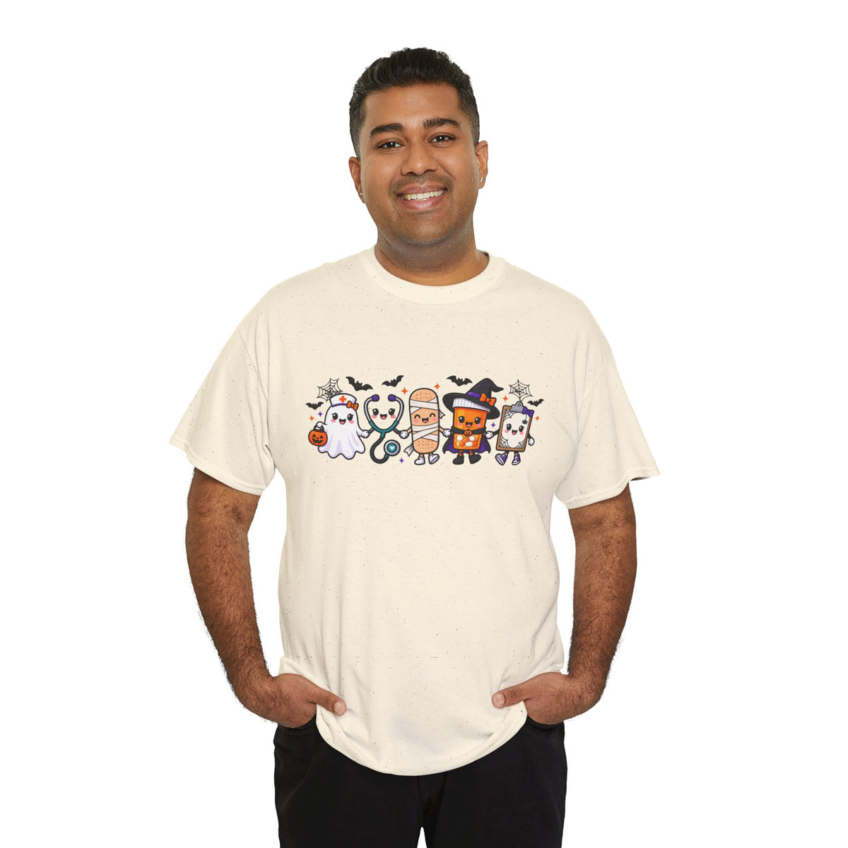 Halloween Candy Characters Tee — Cute Trick-or-Treat Ghosts & Candy Corn Shirt
