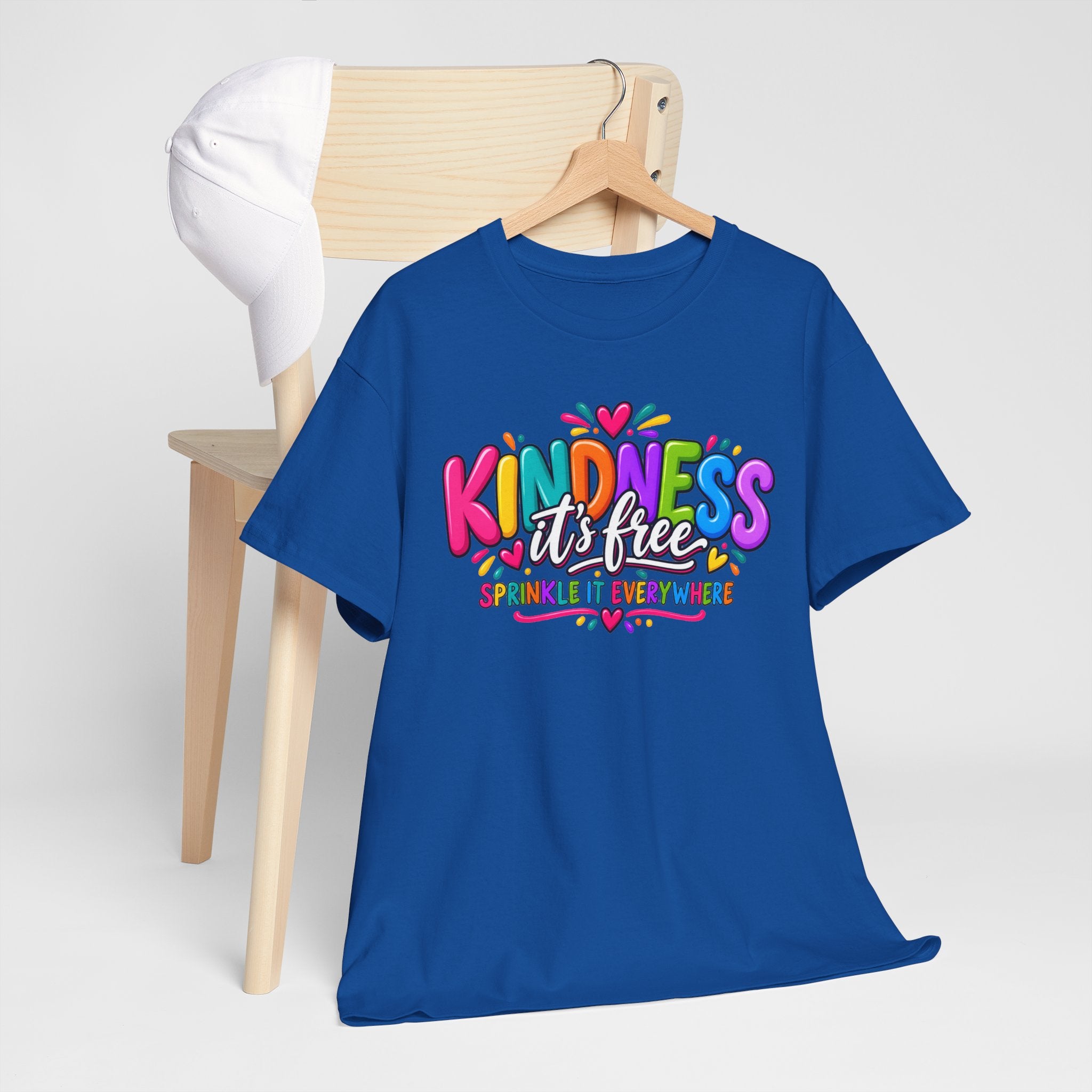 Kindness Is Free Rainbow Tee — Cute Positive Message T-Shirt