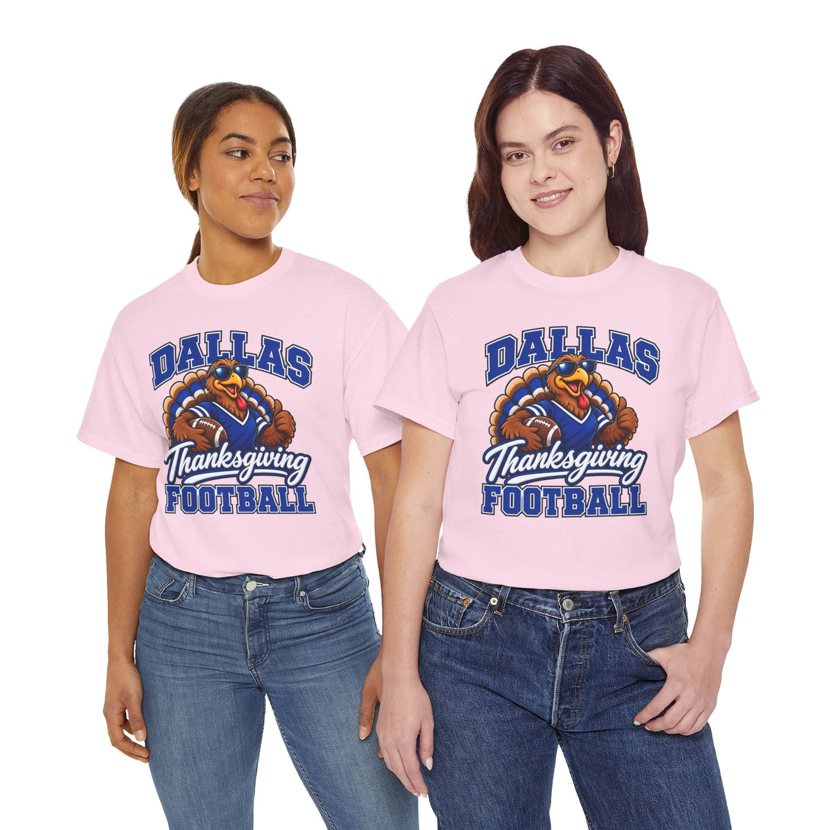 Dallas Thanksgiving Football T-Shirt — Turkey Mascot Game Day Tee