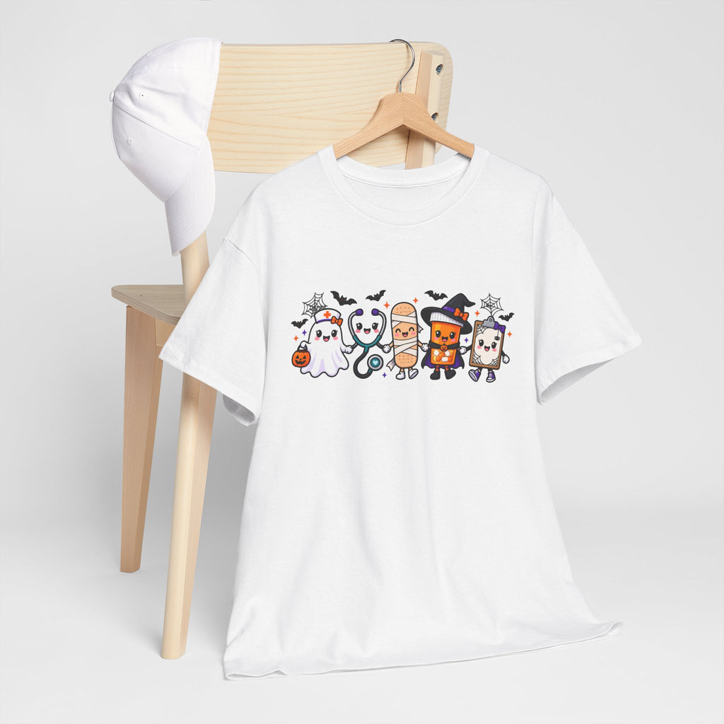 Halloween Candy Characters Tee — Cute Trick-or-Treat Ghosts & Candy Corn Shirt