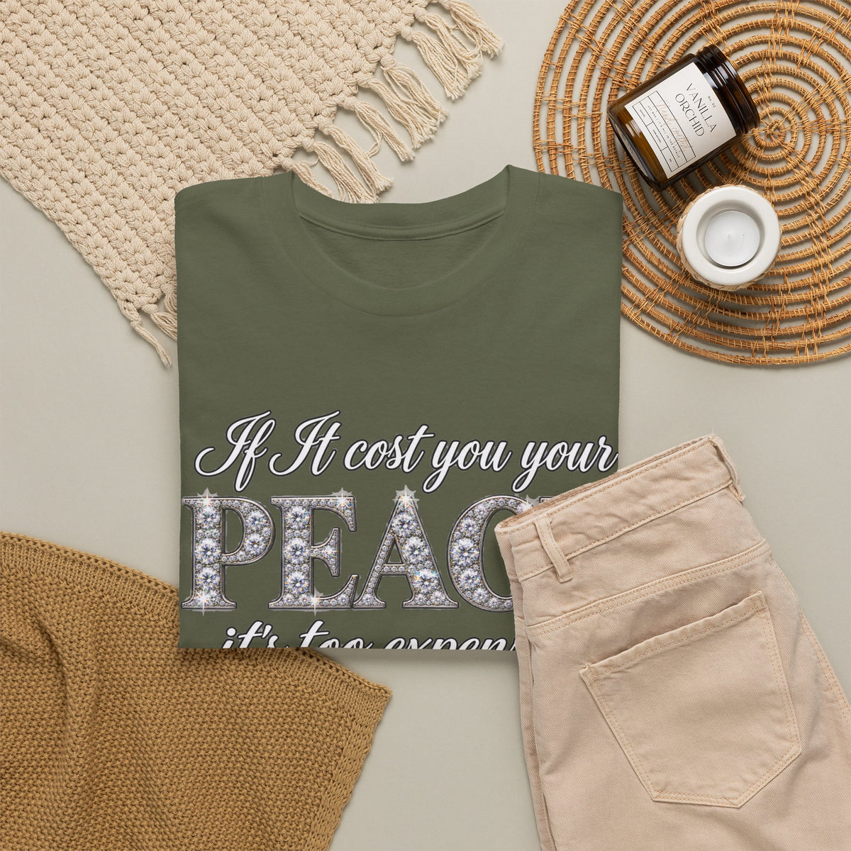 Peace Is Not Your Weakness Tee – "If it costs you your PEACE it's too expensive" Inspirational Graphic T-Shirt