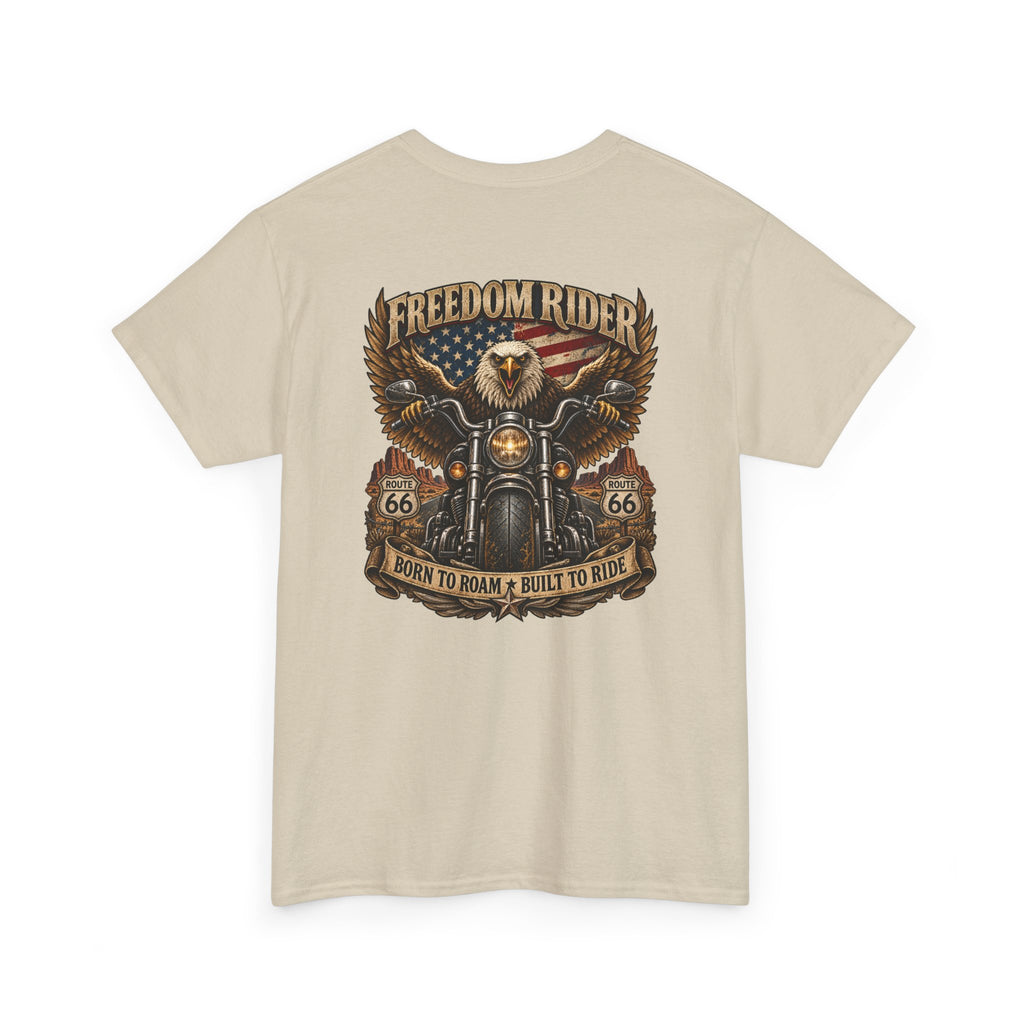 Freedom Rider Motorcycle T‑Shirt — Born to Roam Vintage Biker Tee